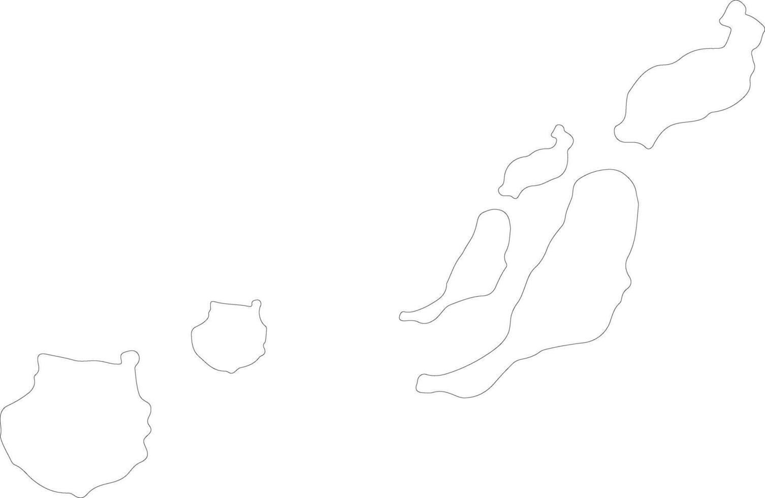 Las Palmas Spain outline map vector