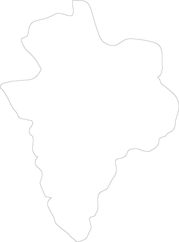 Korce Albania outline map vector