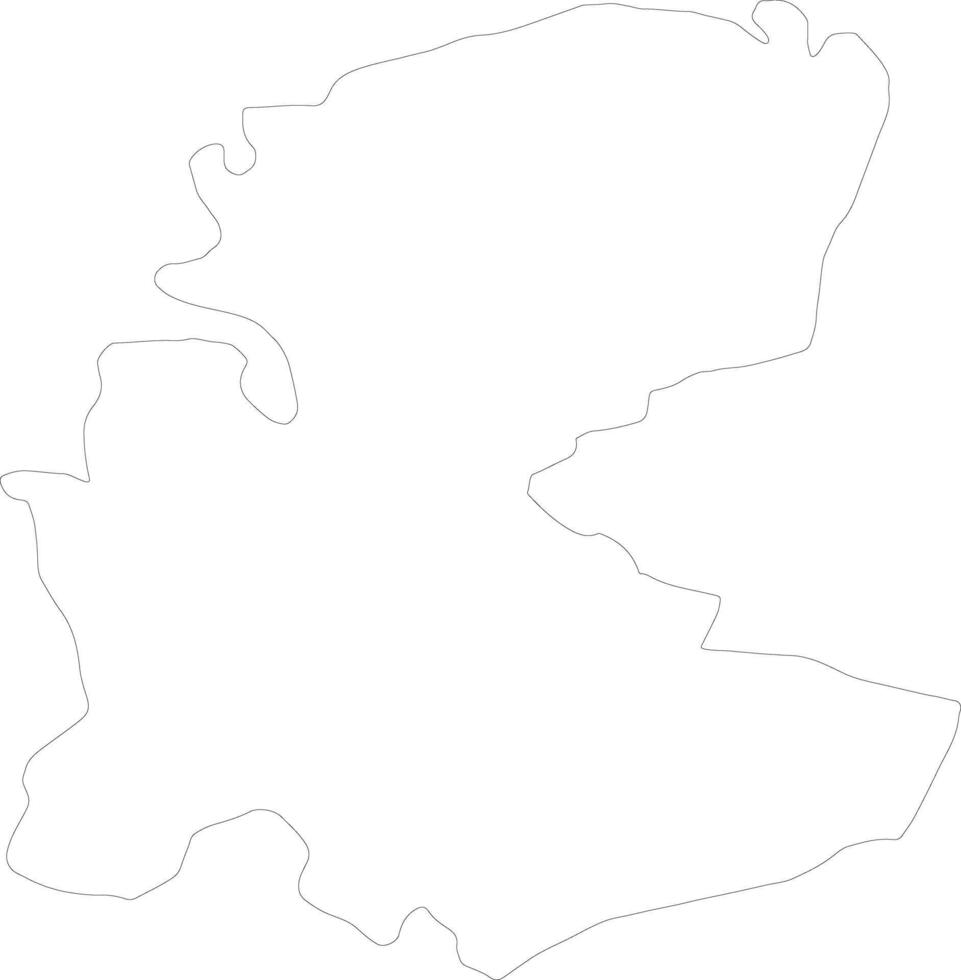 Markazi Iran outline map vector