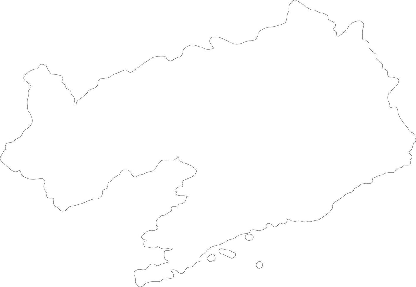 Liaoning China outline map vector