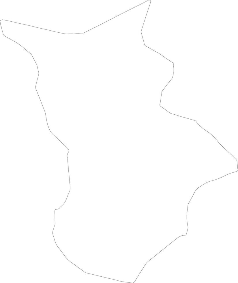 Kouritenga Burkina Faso outline map vector