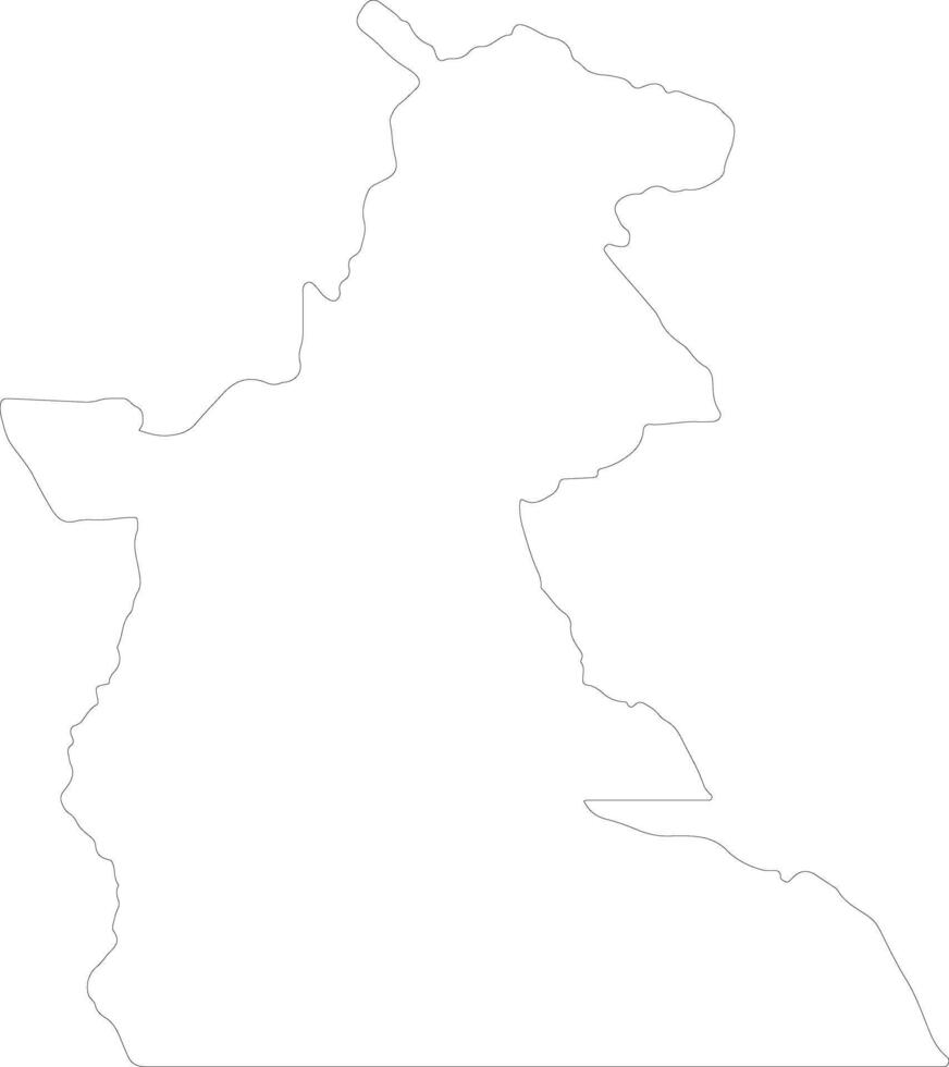 Maniema Democratic Republic of the Congo outline map vector