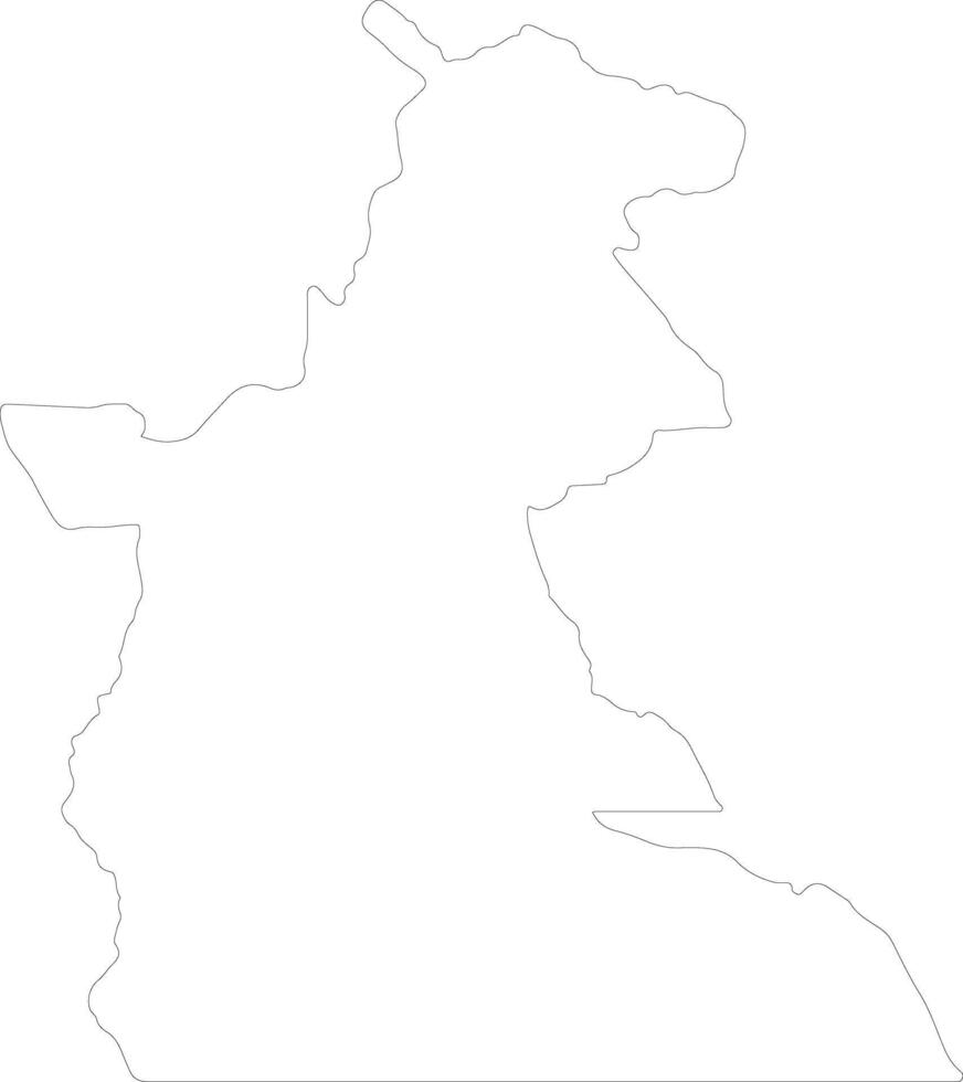 Maniema Democratic Republic of the Congo outline map vector