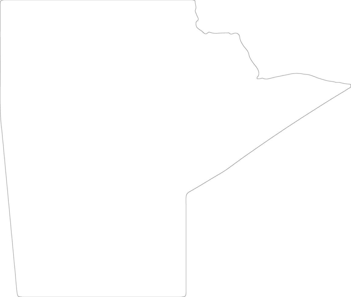 Manitoba Canada outline map vector