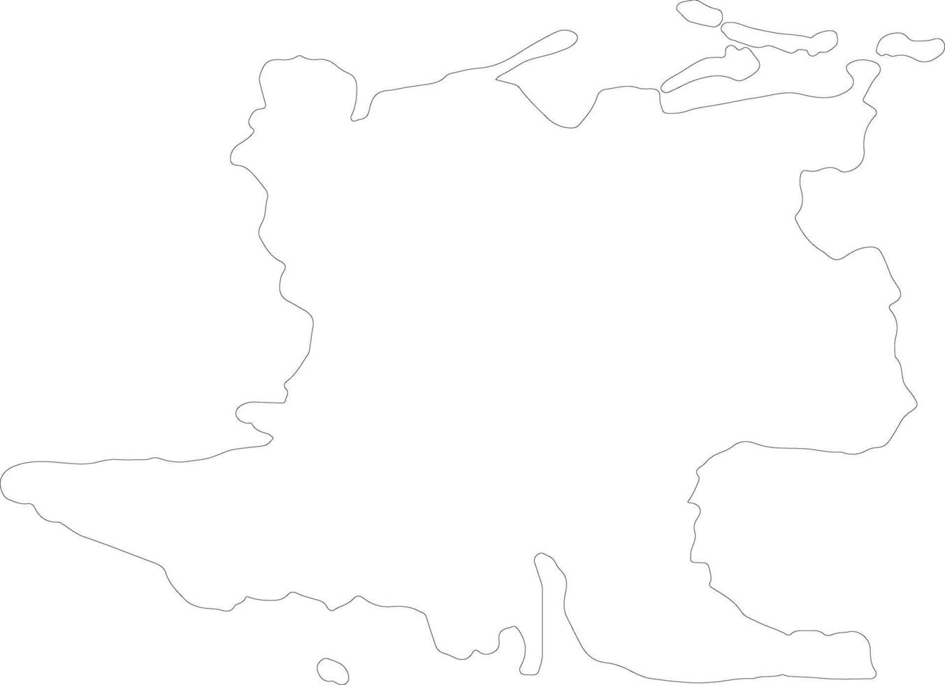 Matanzas Cuba outline map vector