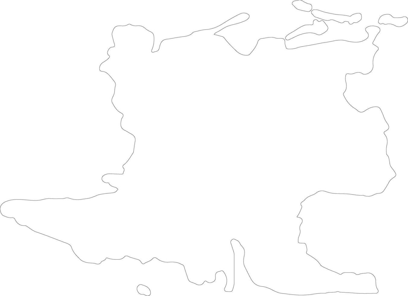 Matanzas Cuba outline map vector