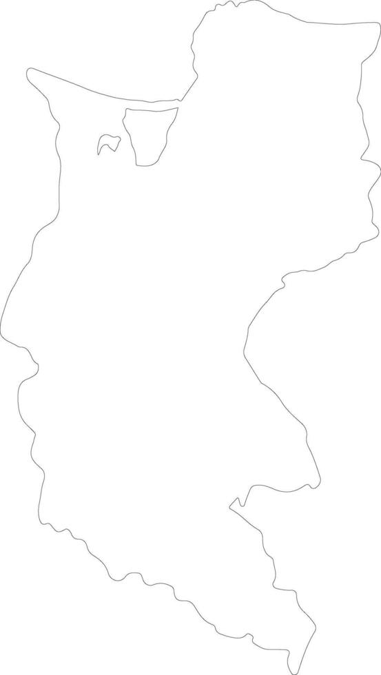 Magdalena Colombia outline map vector