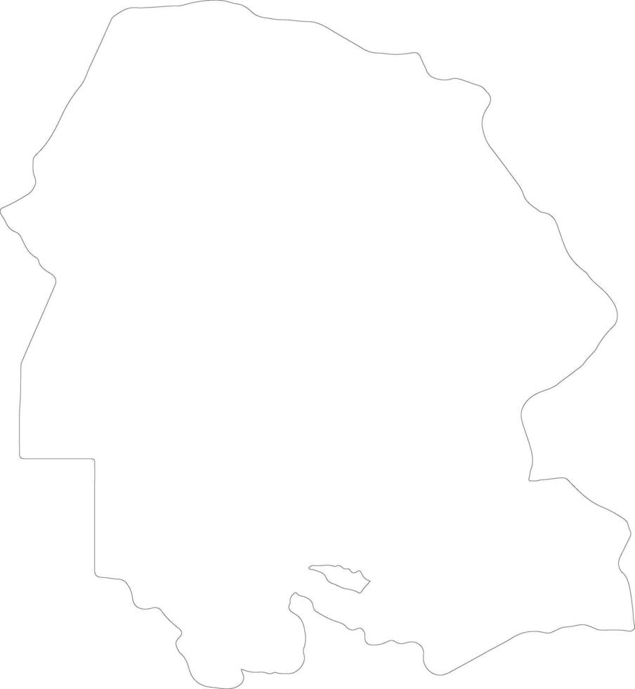 Khuzestan Iran outline map vector