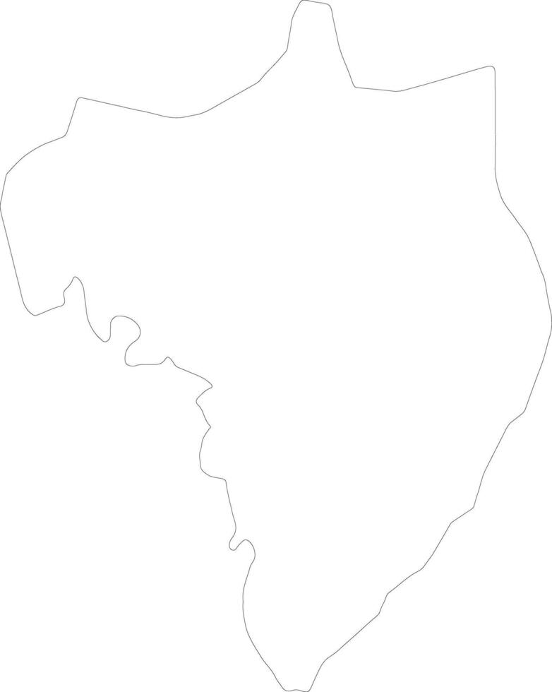 Macenta Guinea outline map vector