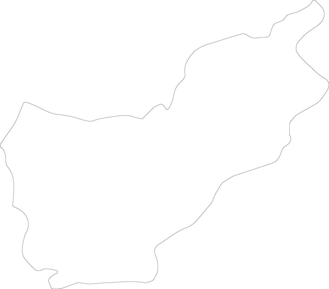 Kunar Afghanistan outline map vector