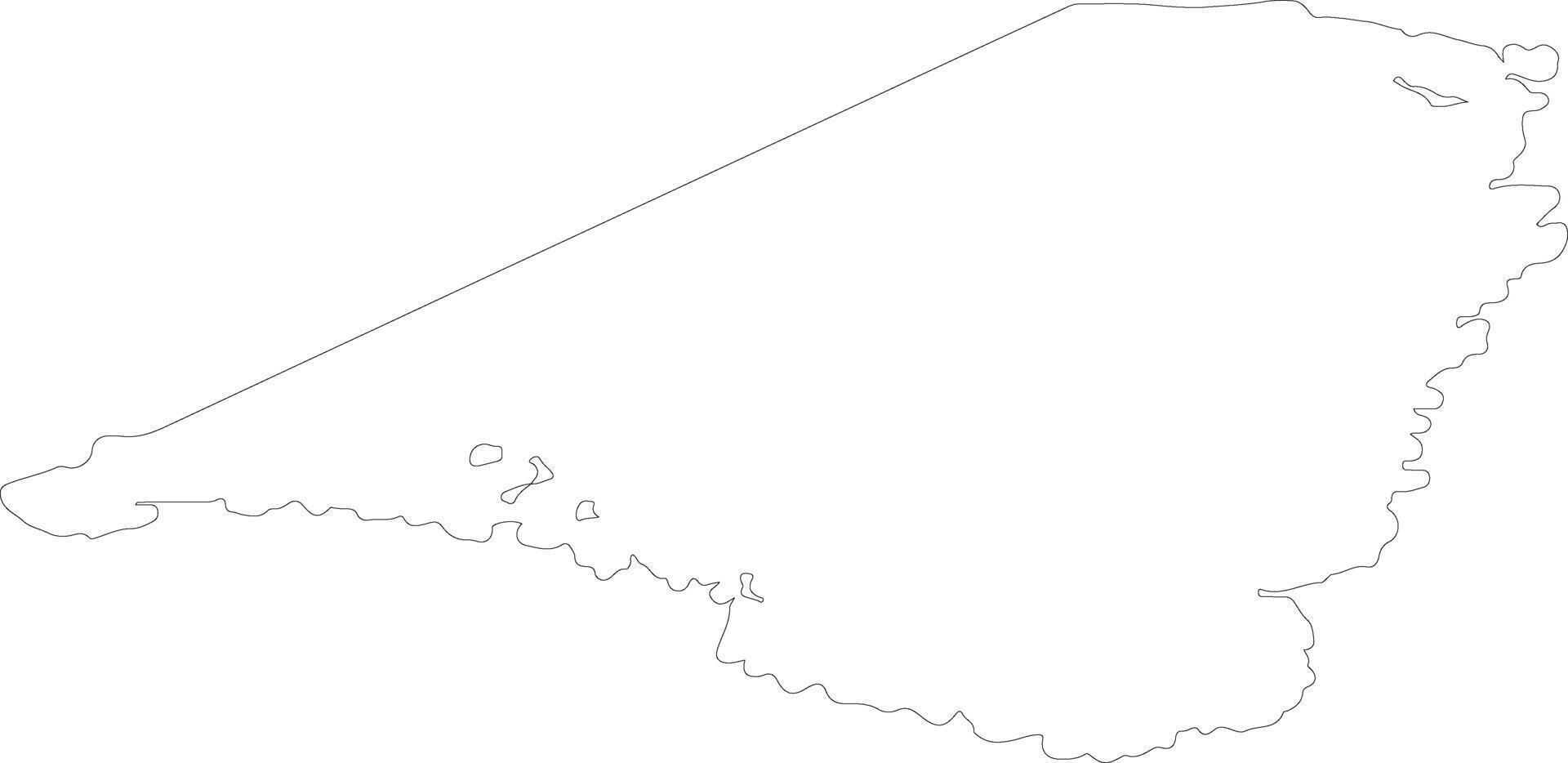 Kommune Kujalleq Greenland outline map vector