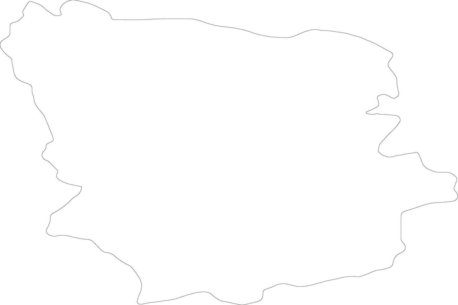 Laane-Viru Estonia outline map vector
