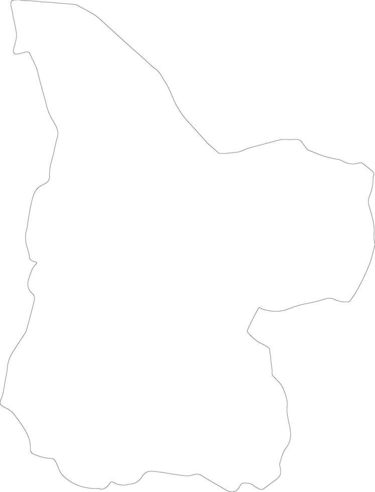 Leraba Burkina Faso outline map vector