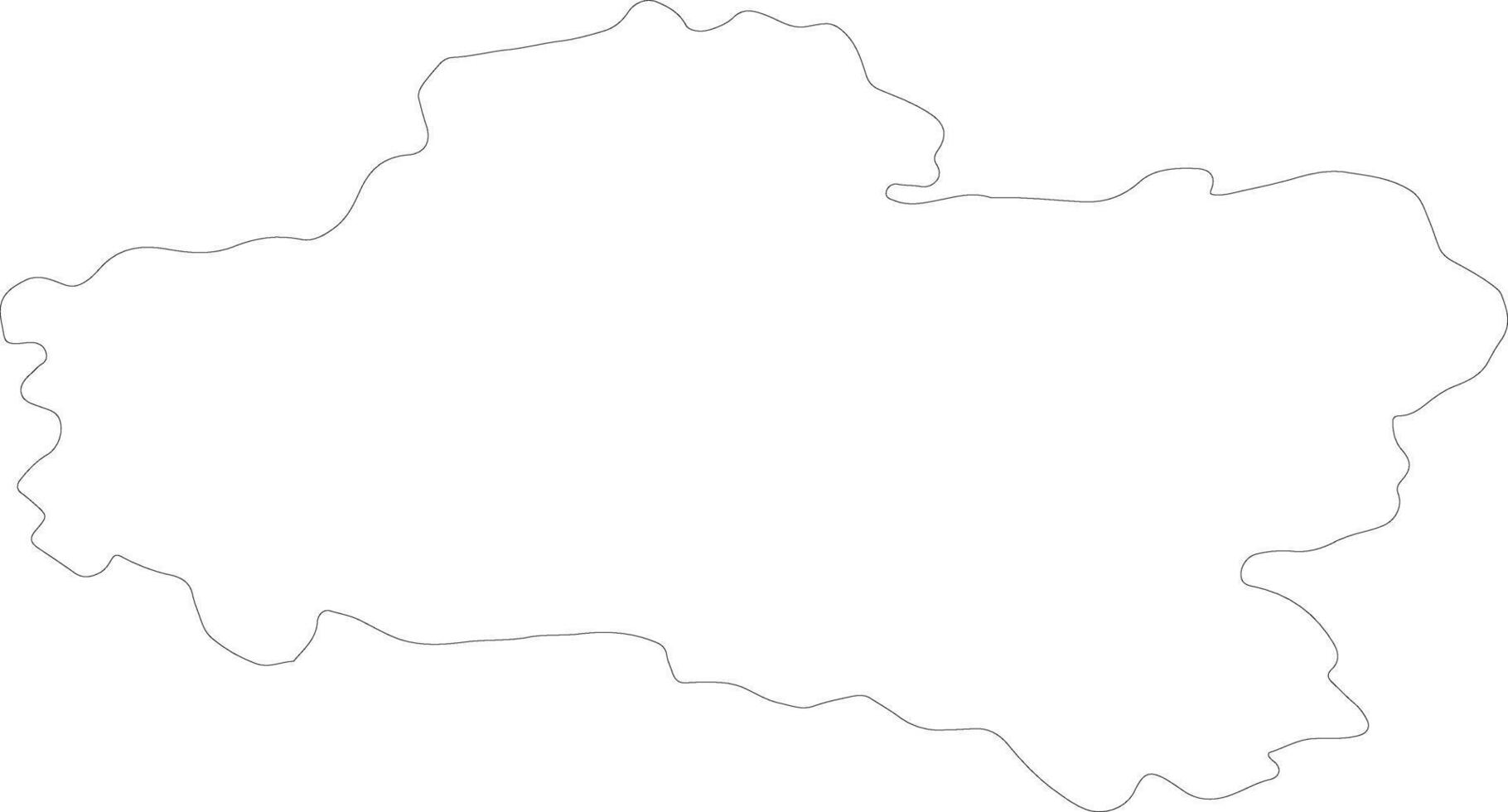 Loiret France outline map vector