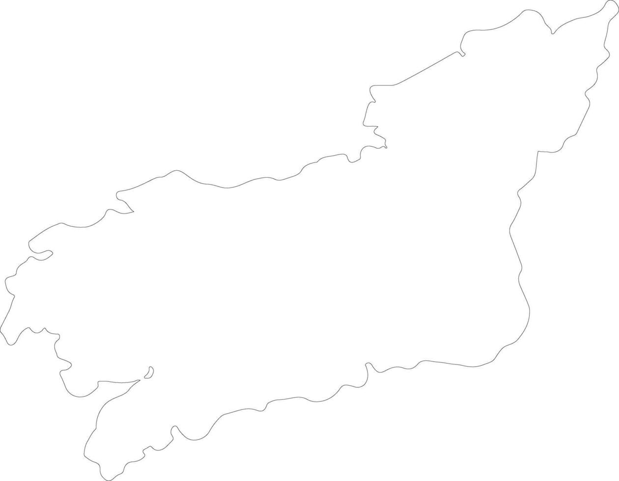 la coruña España contorno mapa vector