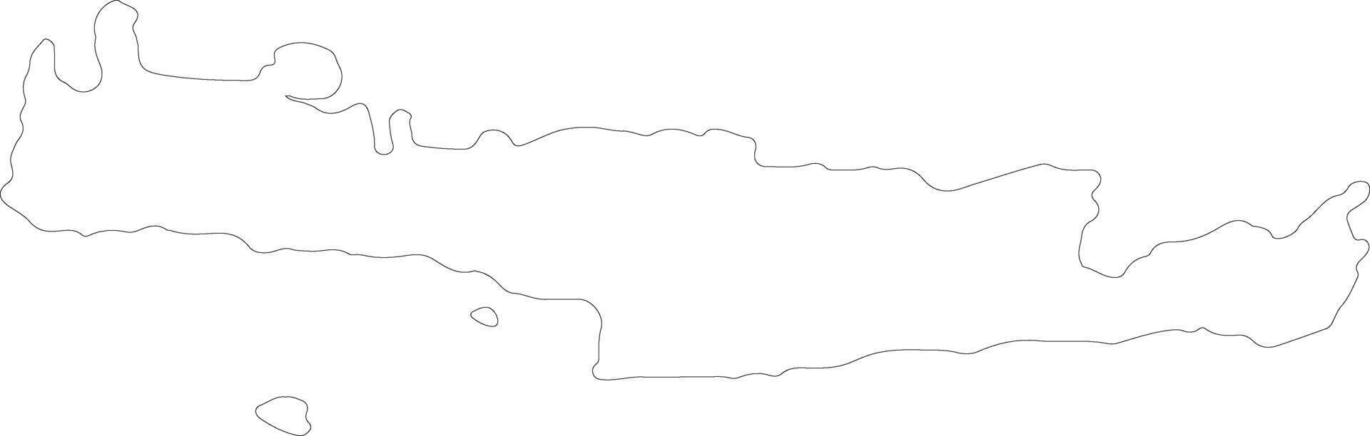 Kriti Greece outline map vector