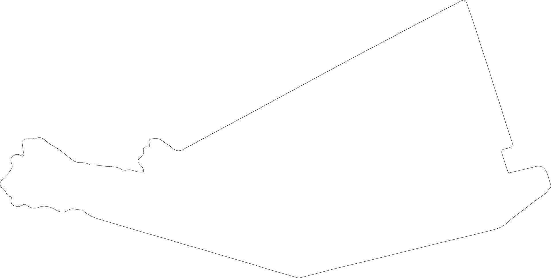 Mafraq Jordan outline map vector