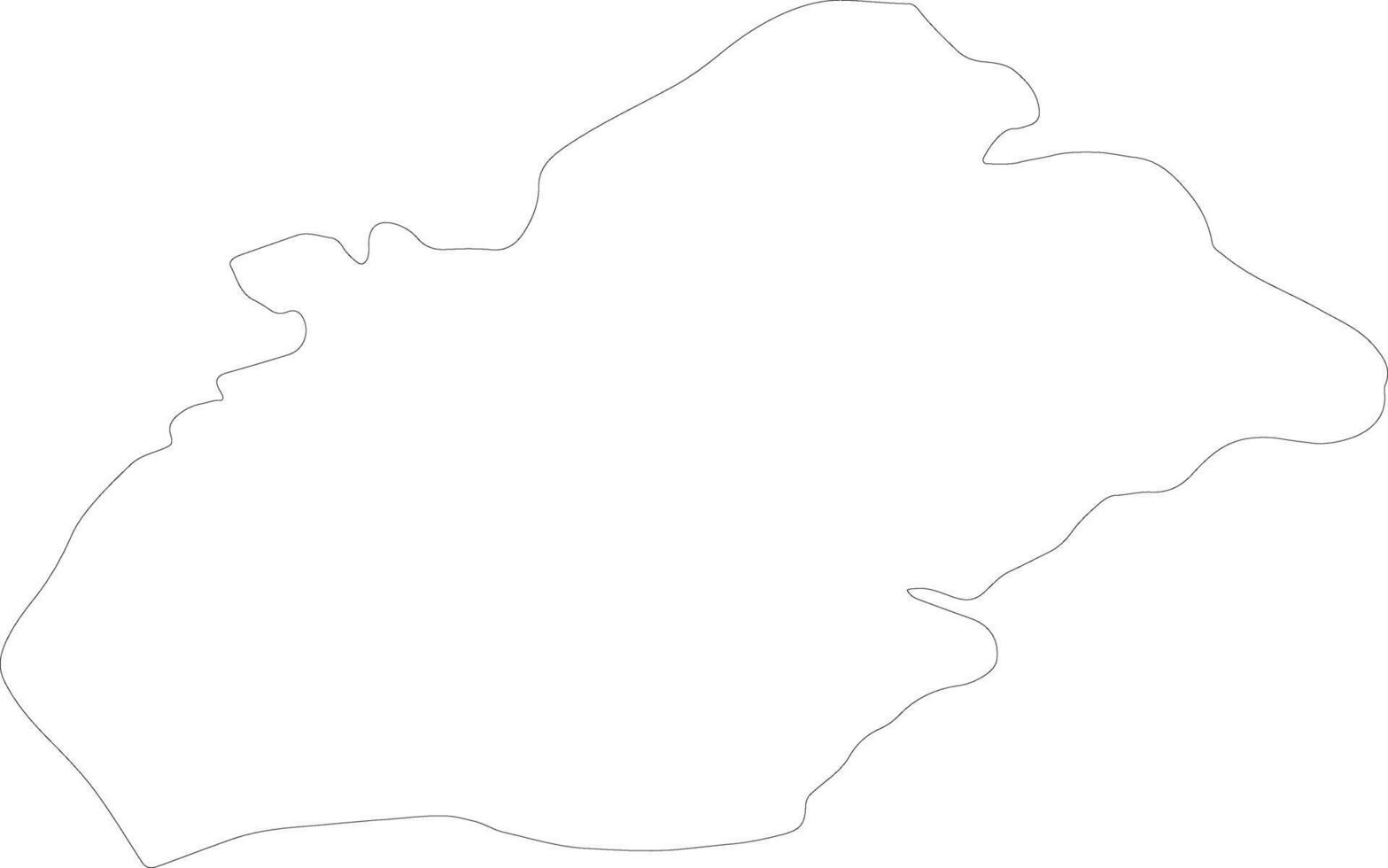 Longford Ireland outline map vector