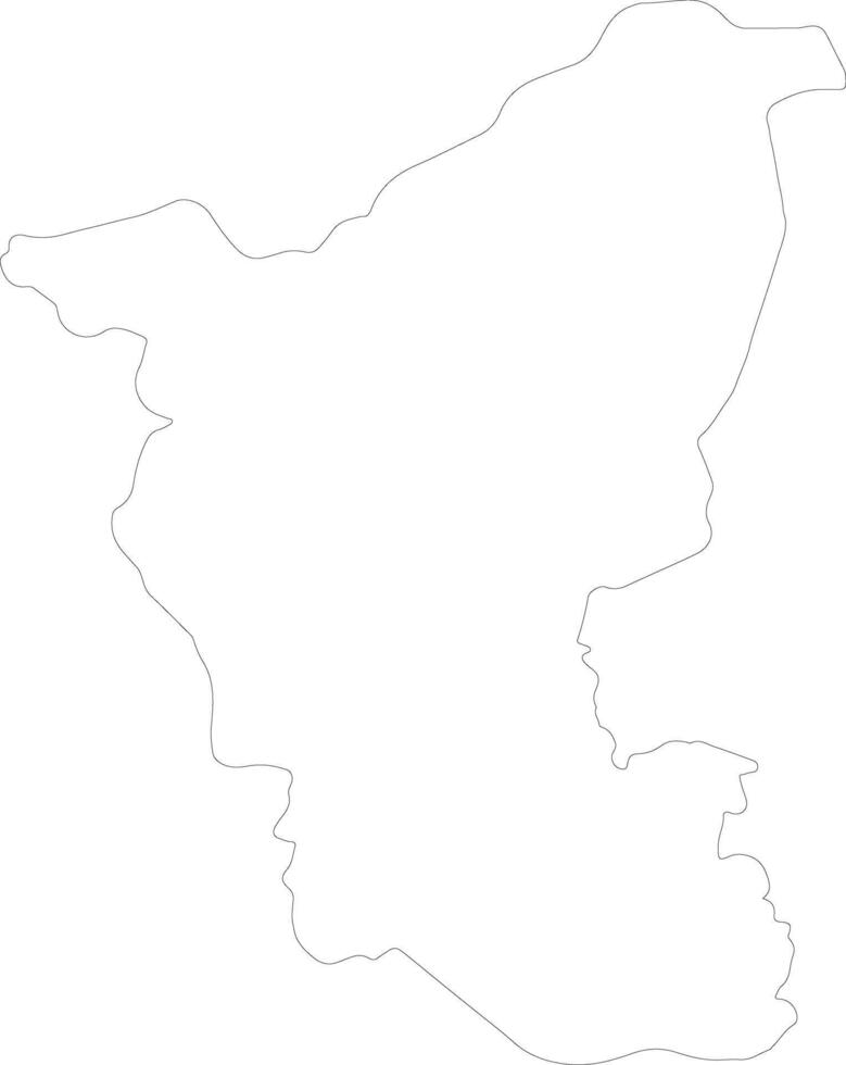 Lacs Ivory Coast outline map vector