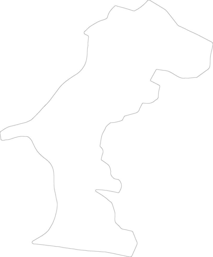 La Estrelleta Dominican Republic outline map vector