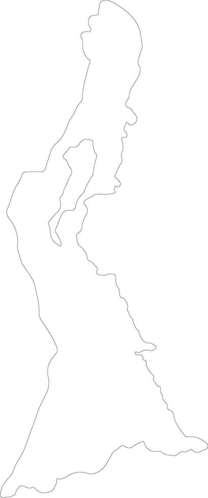 Mahaica-Berbice Guyana outline map vector