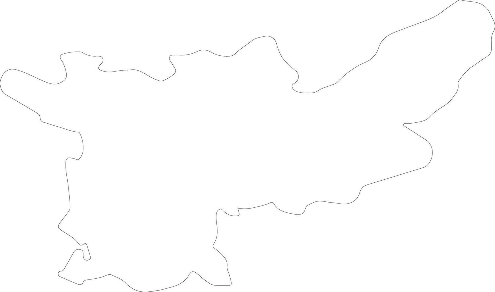 Lezhe Albania outline map vector