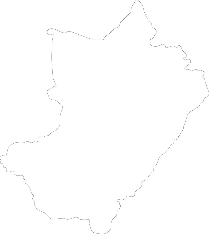 Lekoumou Republic of the Congo outline map vector