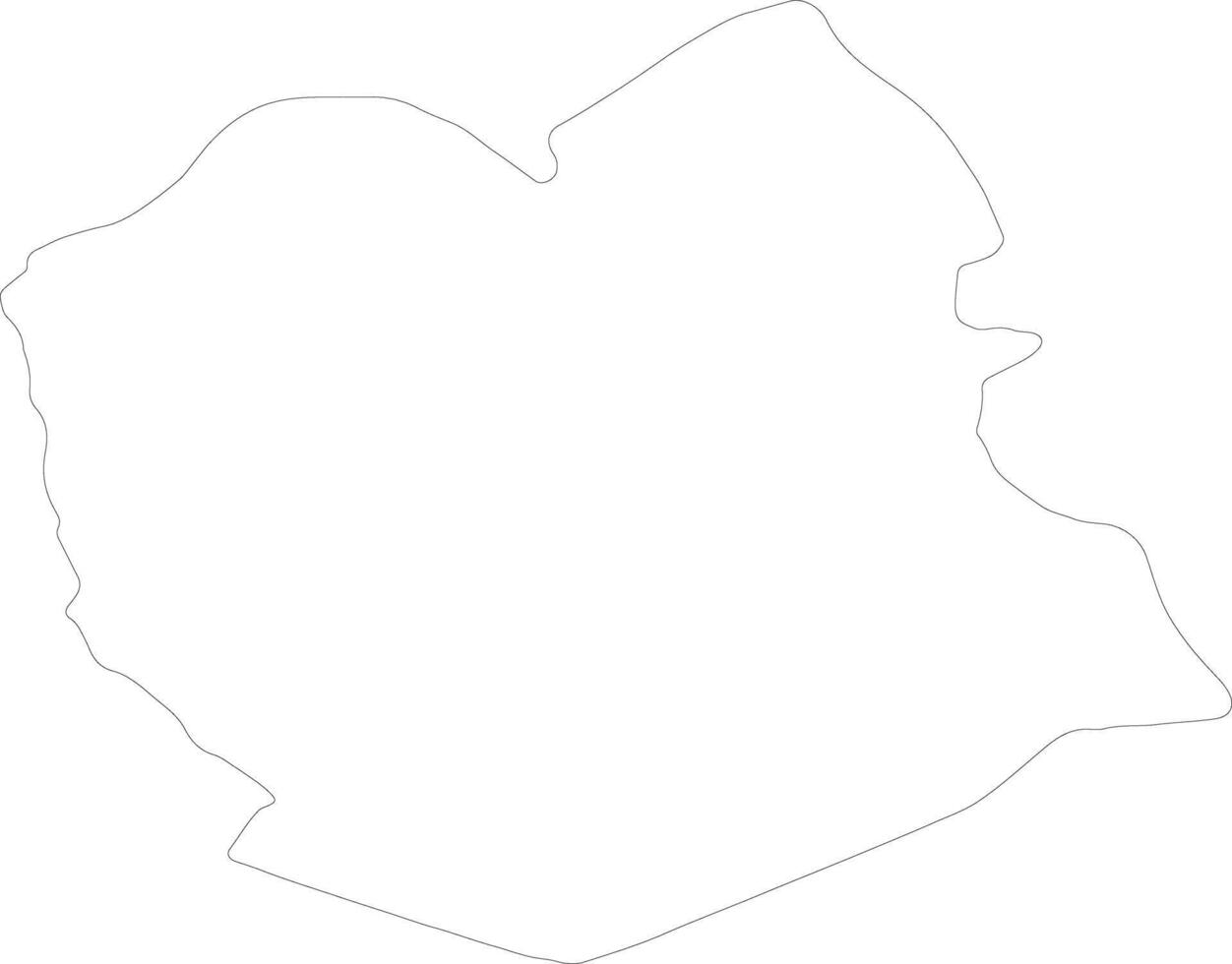 Oruro Bolivia outline map vector