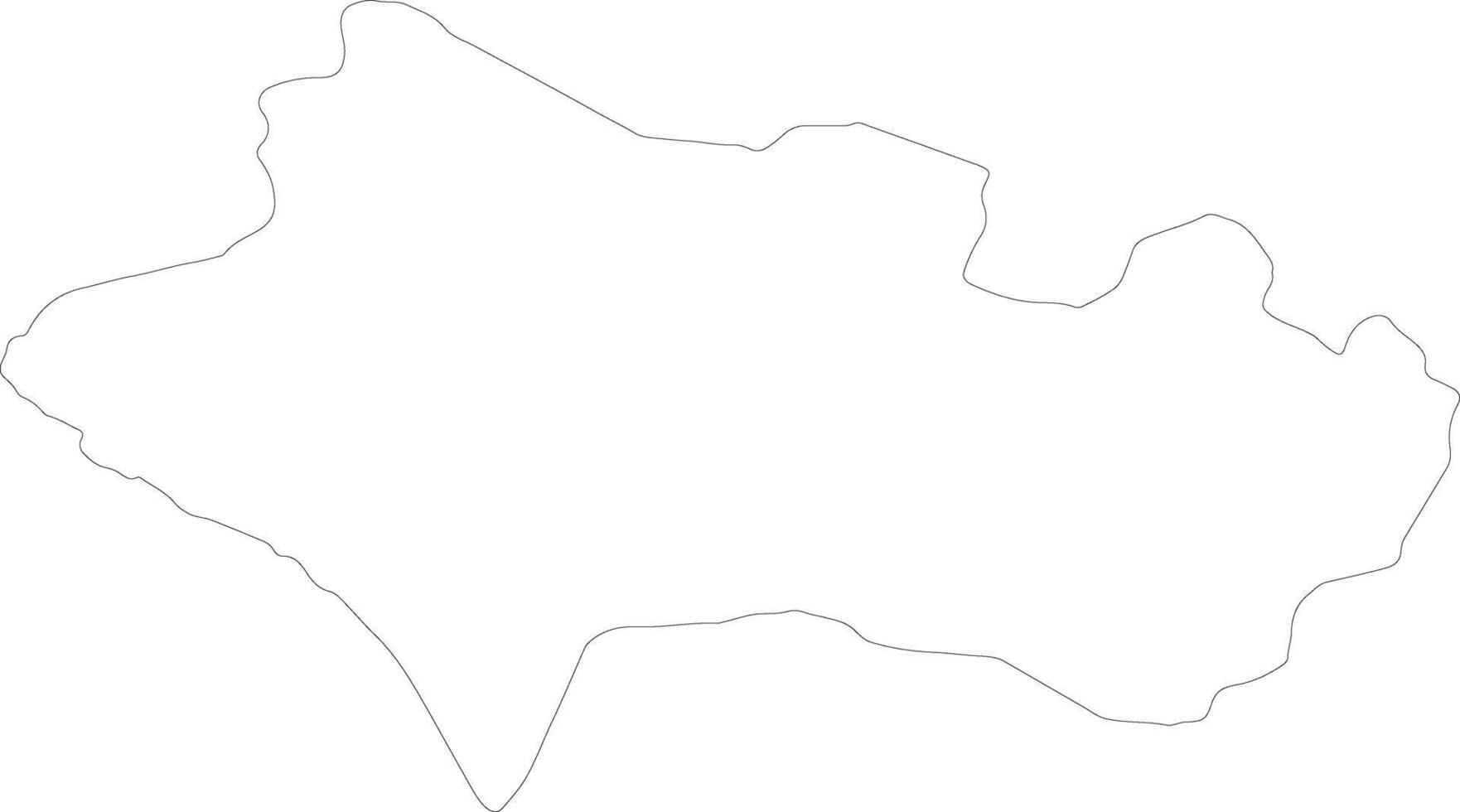 Lorestan Iran outline map vector