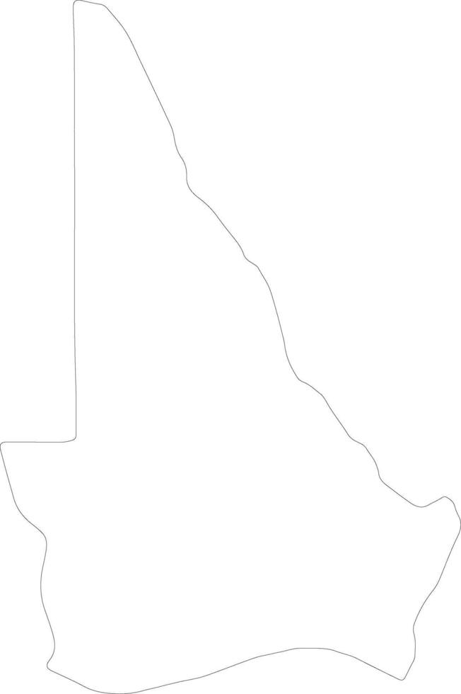 Kouffo Benin outline map vector