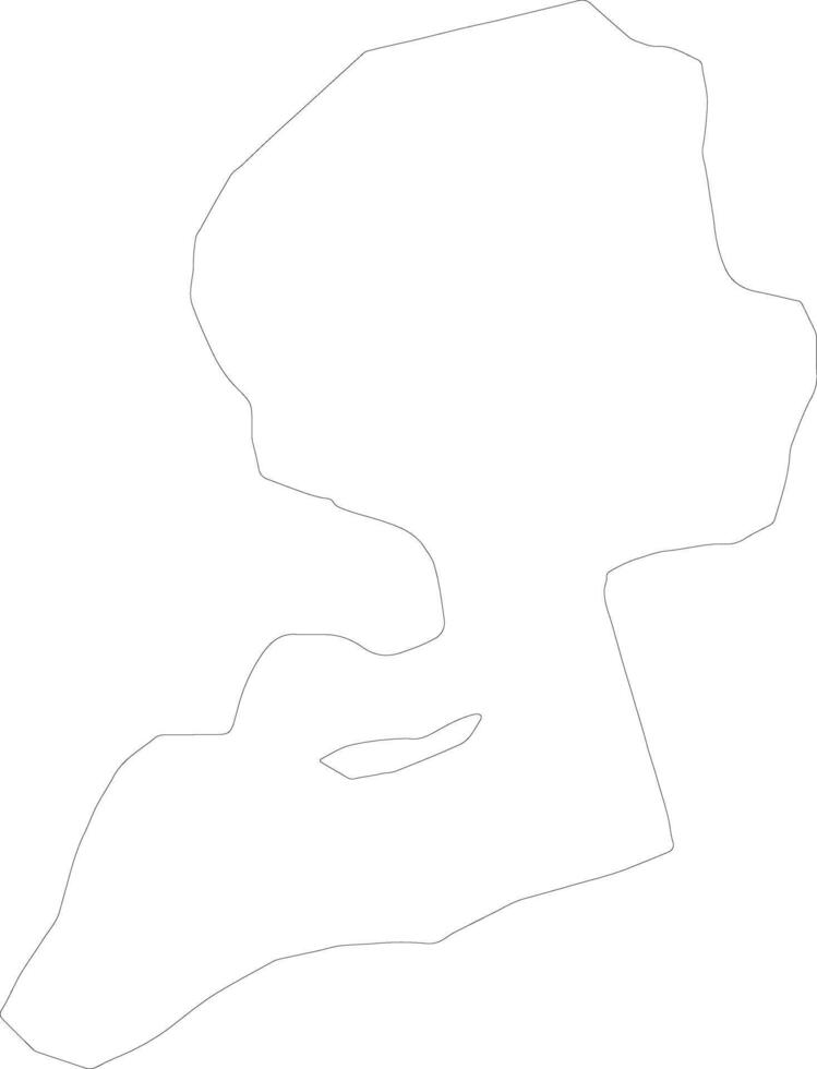 Kourweogo Burkina Faso outline map vector