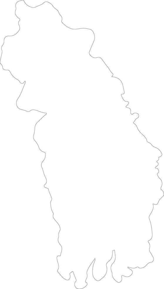 Khulna Bangladesh outline map vector