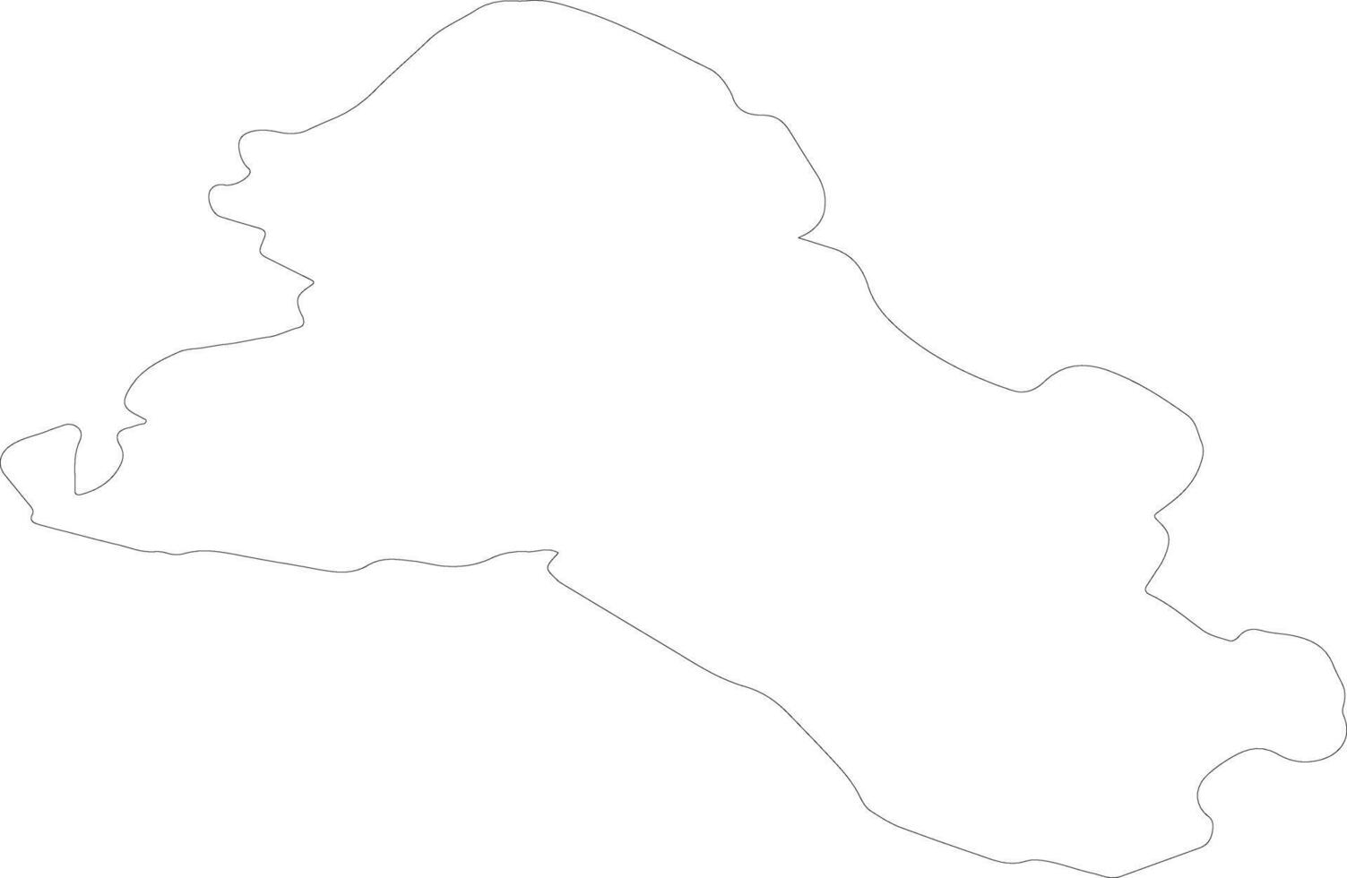 Monaghan Ireland outline map vector