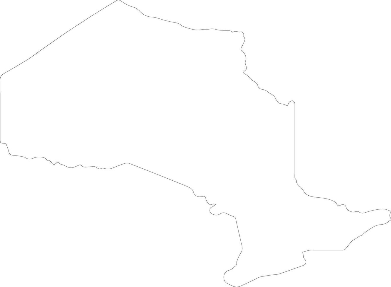Ontario Canada outline map vector