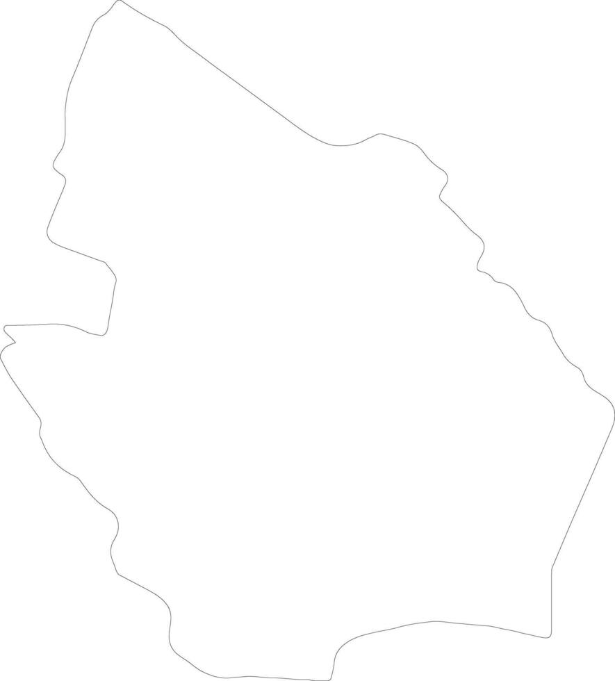 Maysan Iraq outline map vector