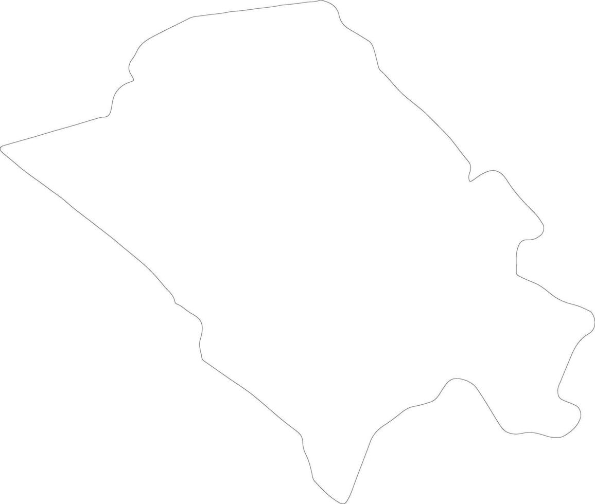 Nyanga Gabon outline map vector