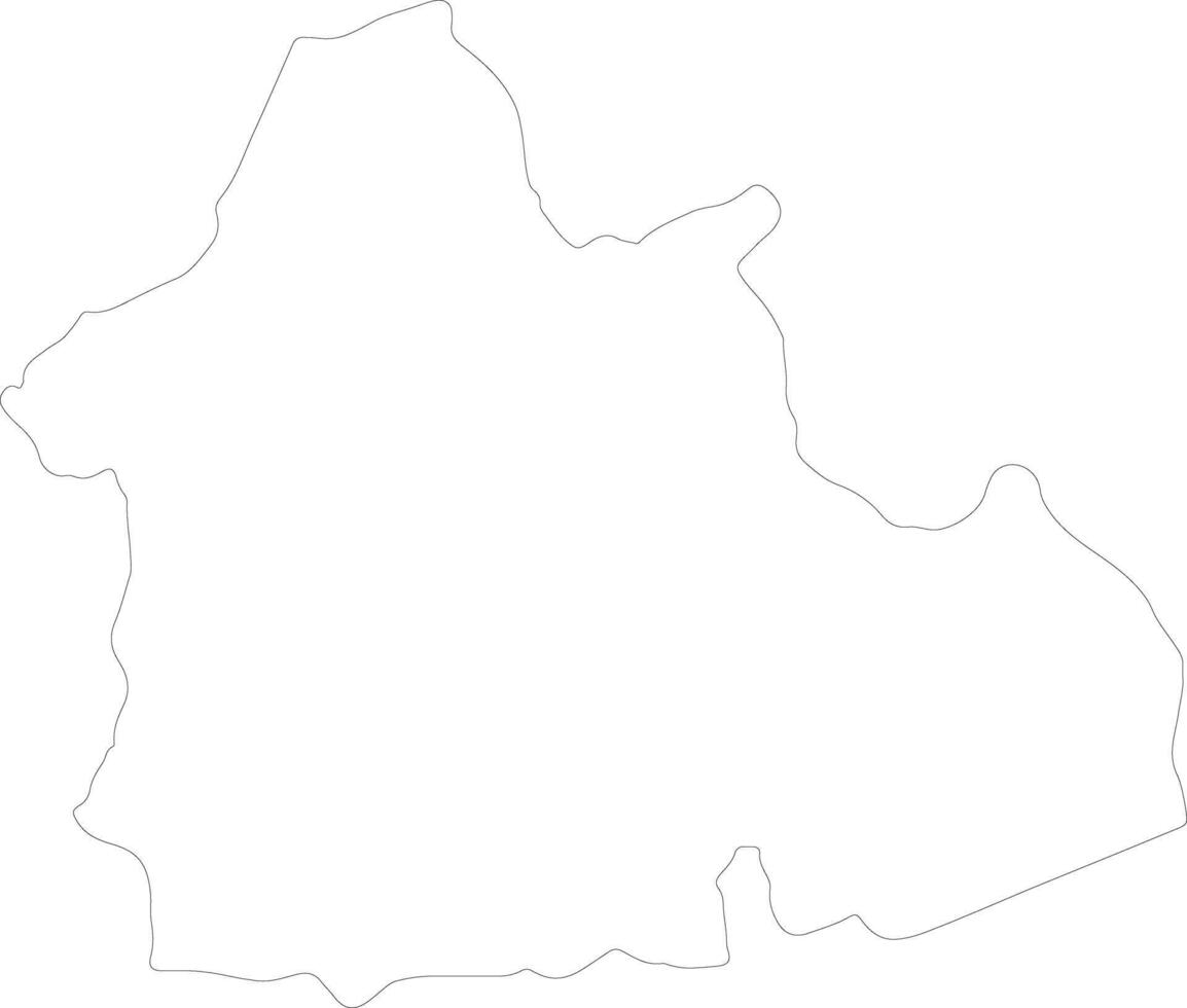 Nana-Mambere Central African Republic outline map vector