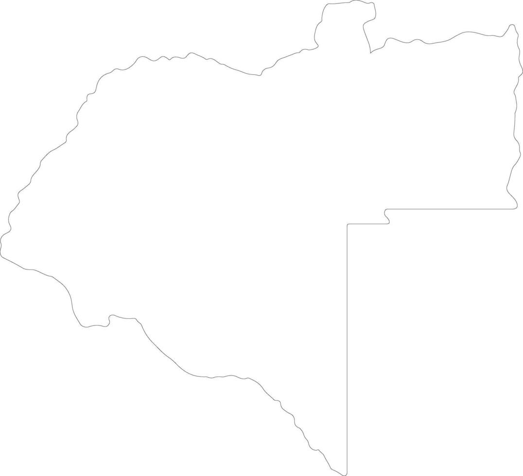 Moxico Angola outline map vector
