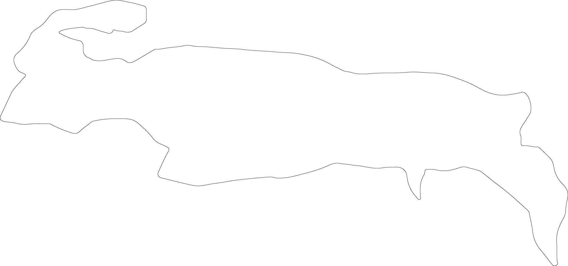 Nippes Haiti outline map vector