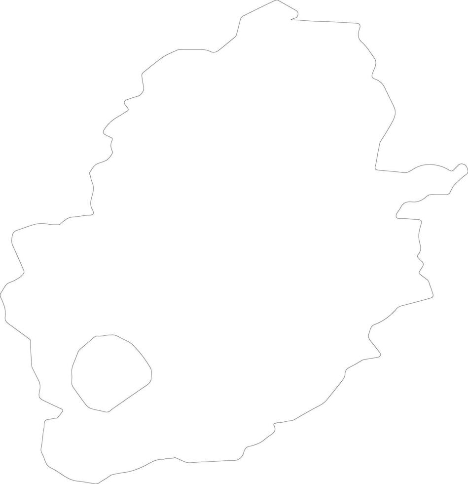 Nottinghamshire United Kingdom outline map vector