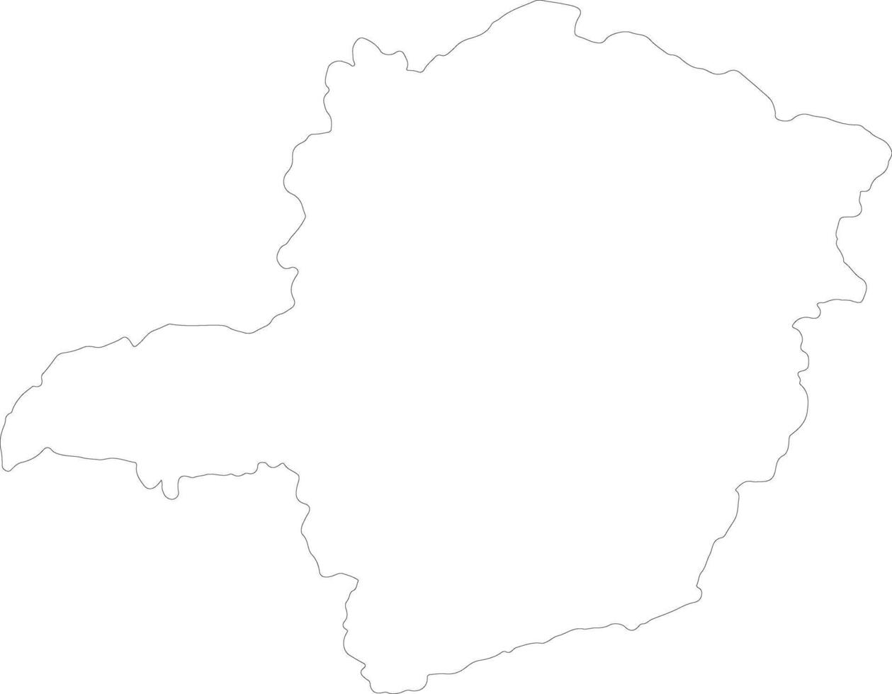 Minas Gerais Brazil outline map vector