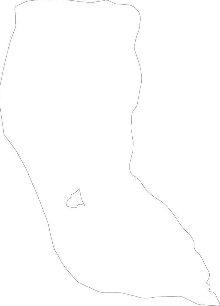 North-East Botswana outline map vector