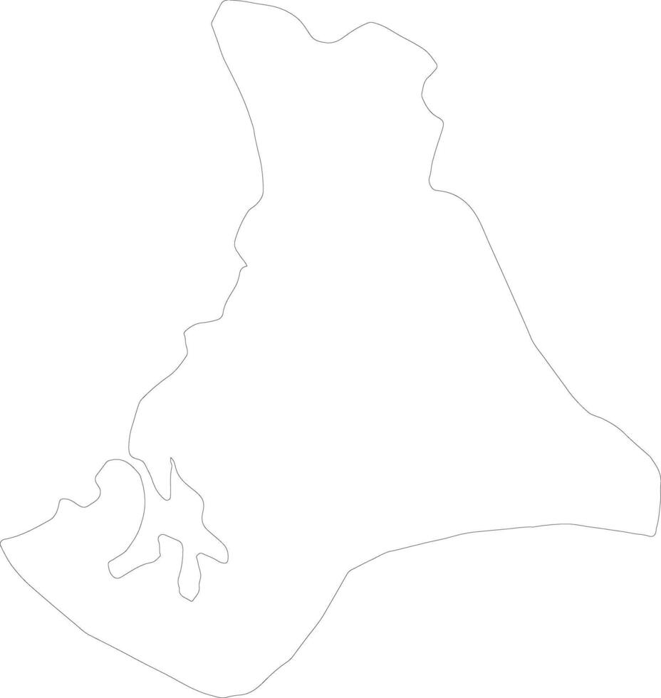 North Andros The Bahamas outline map vector