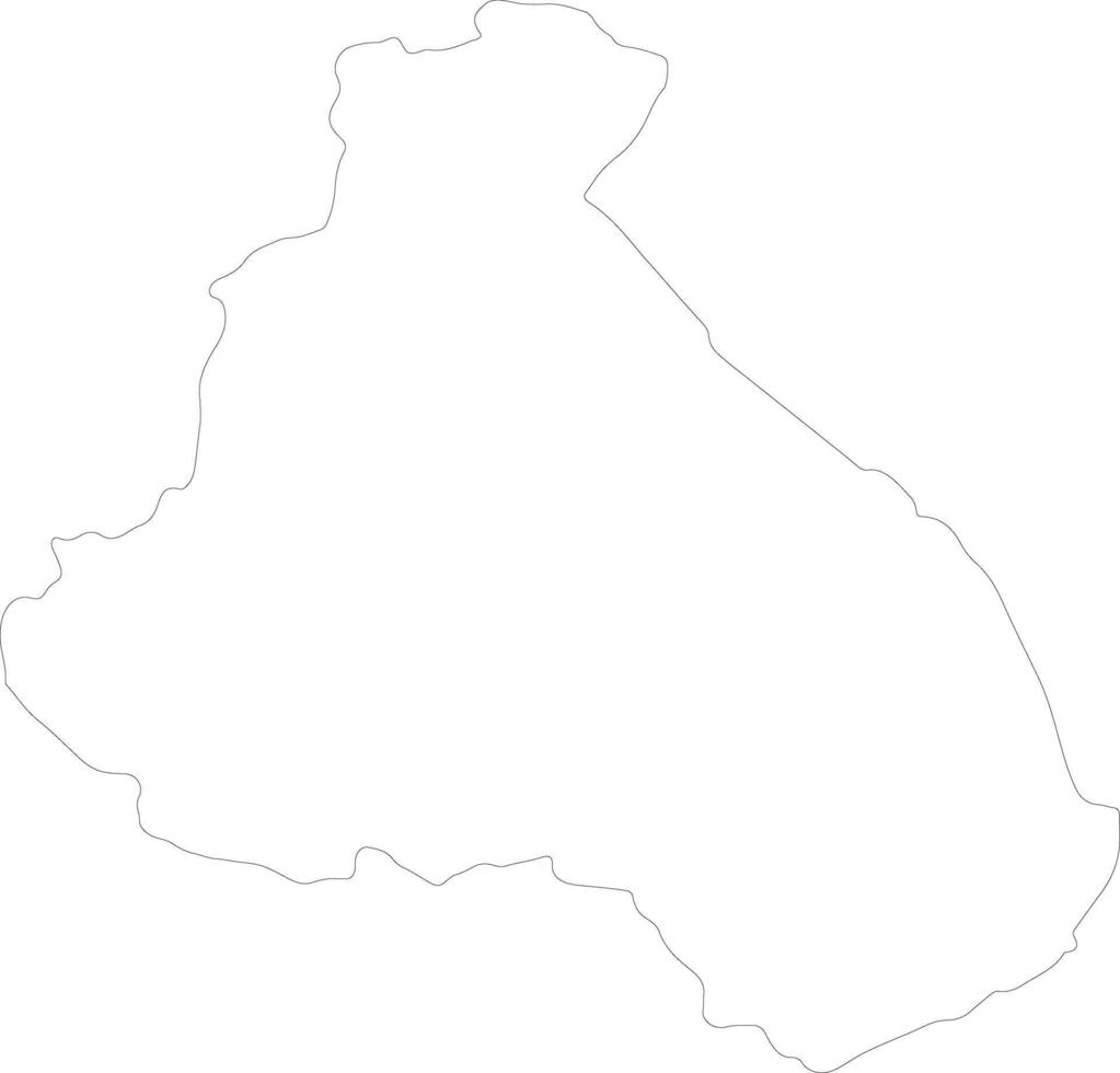 Nord Cameroon outline map vector