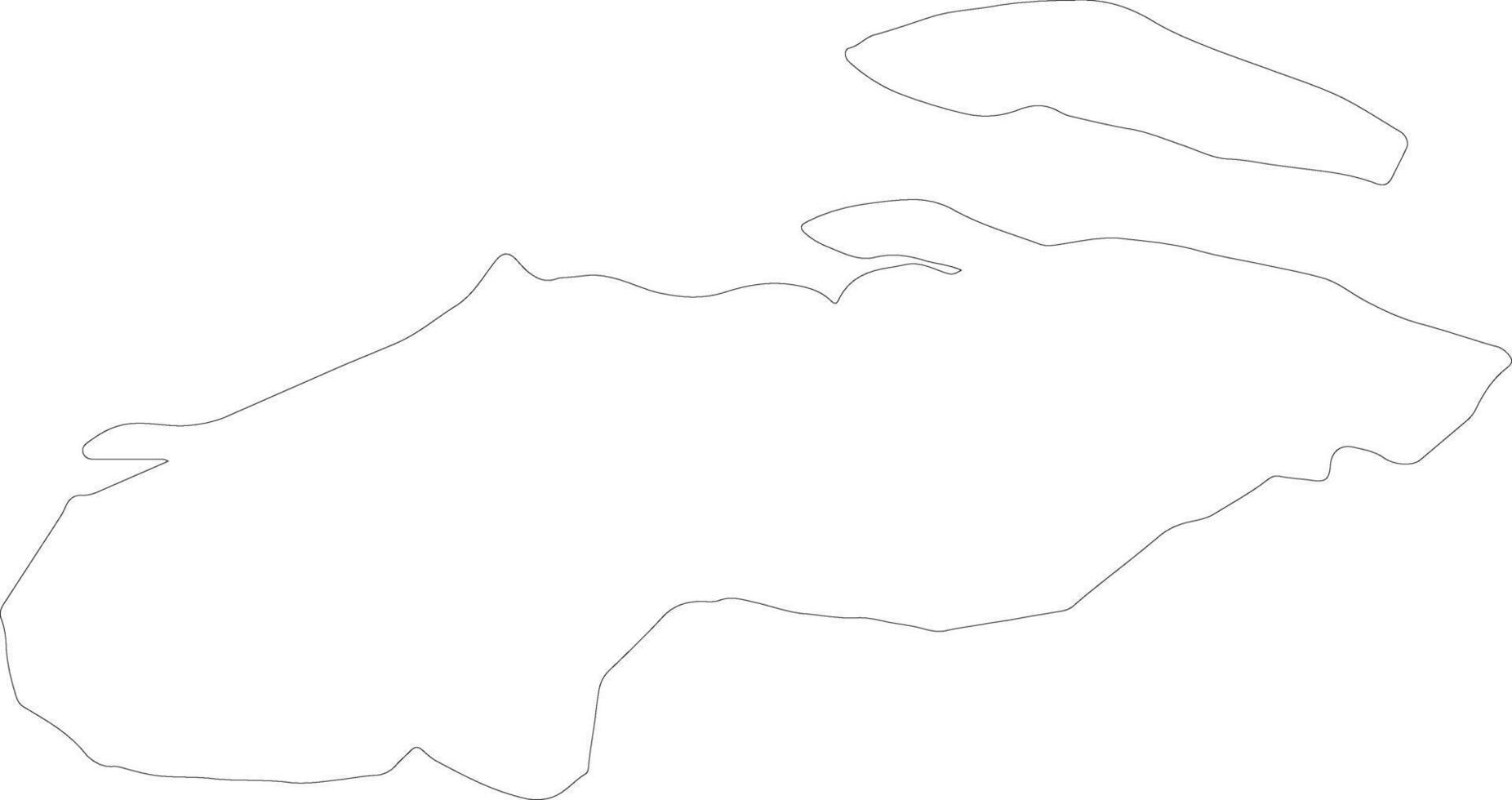 Nord-Ouest Haiti outline map vector