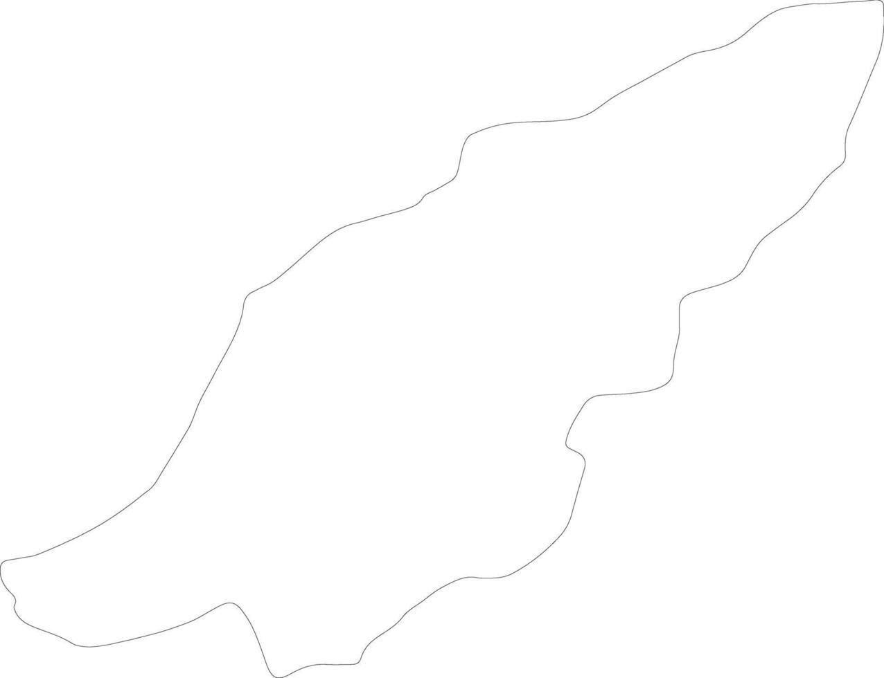 Mostaganem Algeria outline map vector