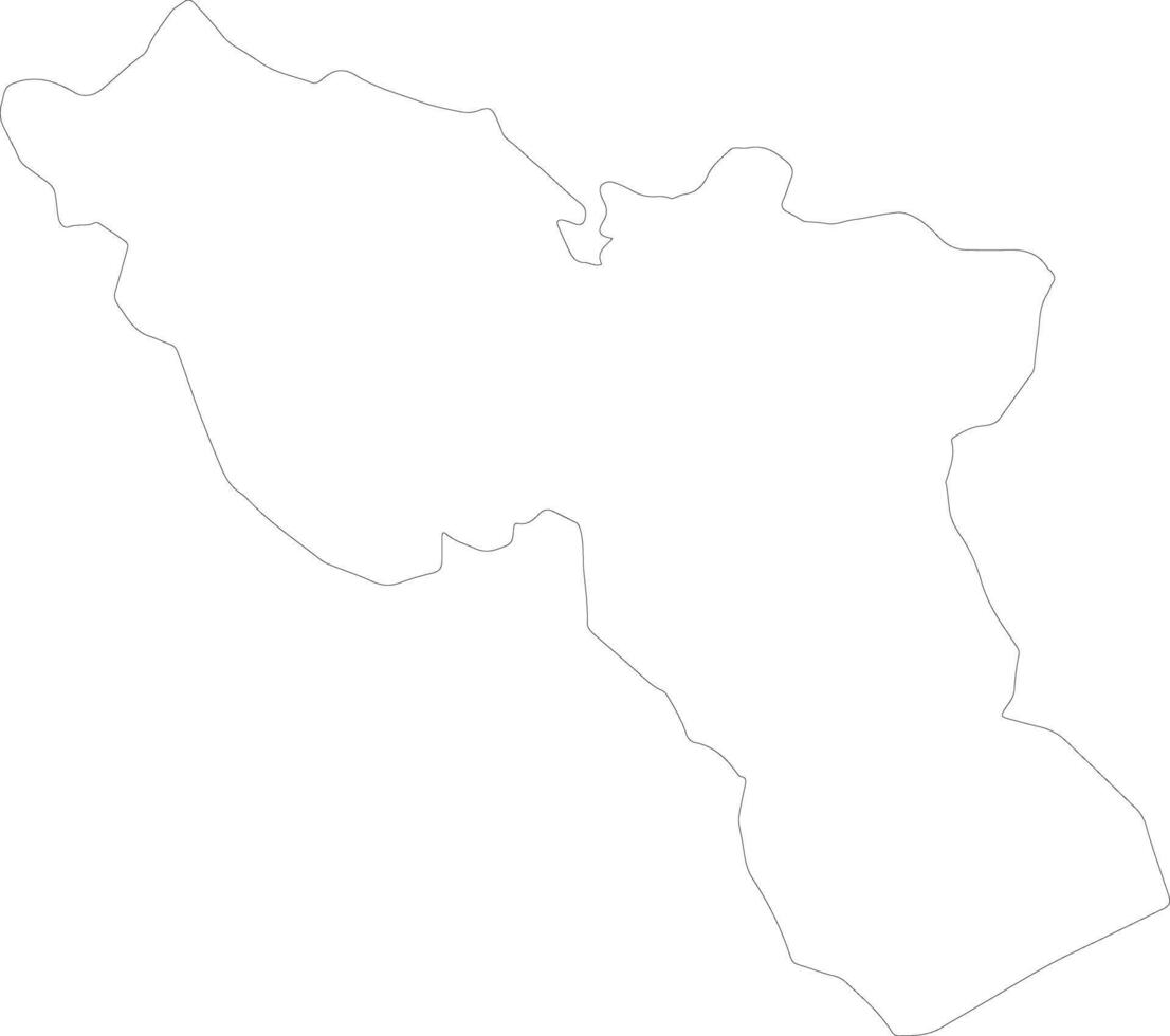 Nord Haiti outline map vector