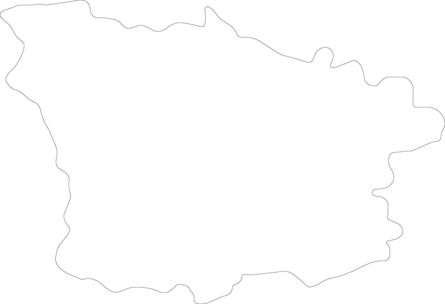 Nievre France outline map vector