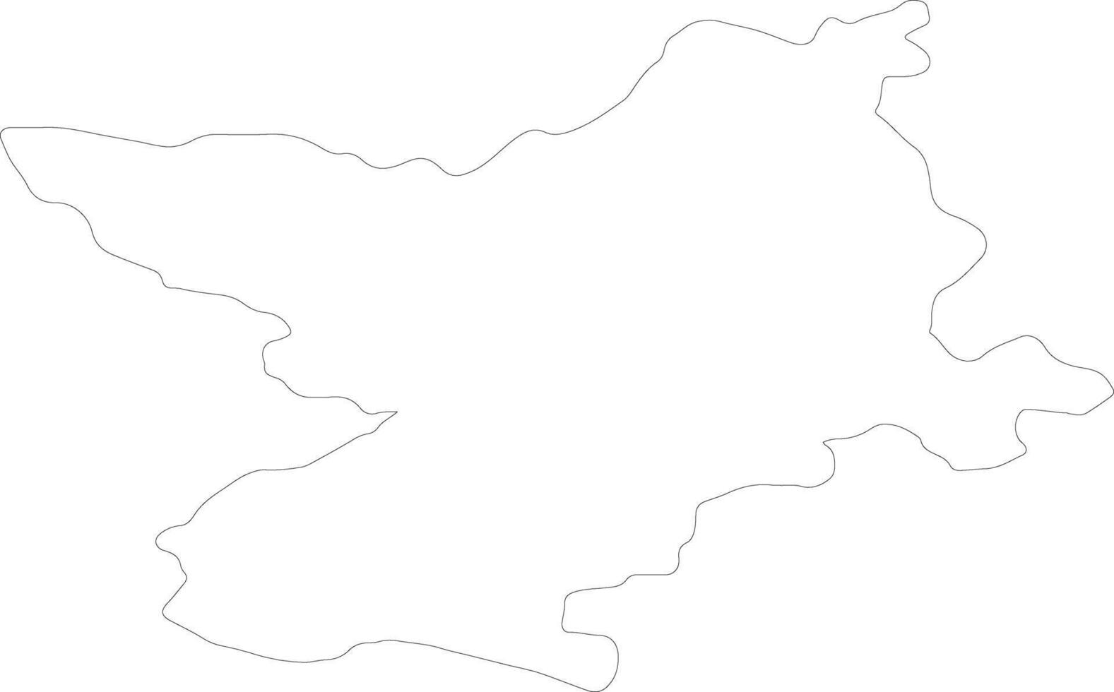 Osjecko-Baranjska Croatia outline map vector