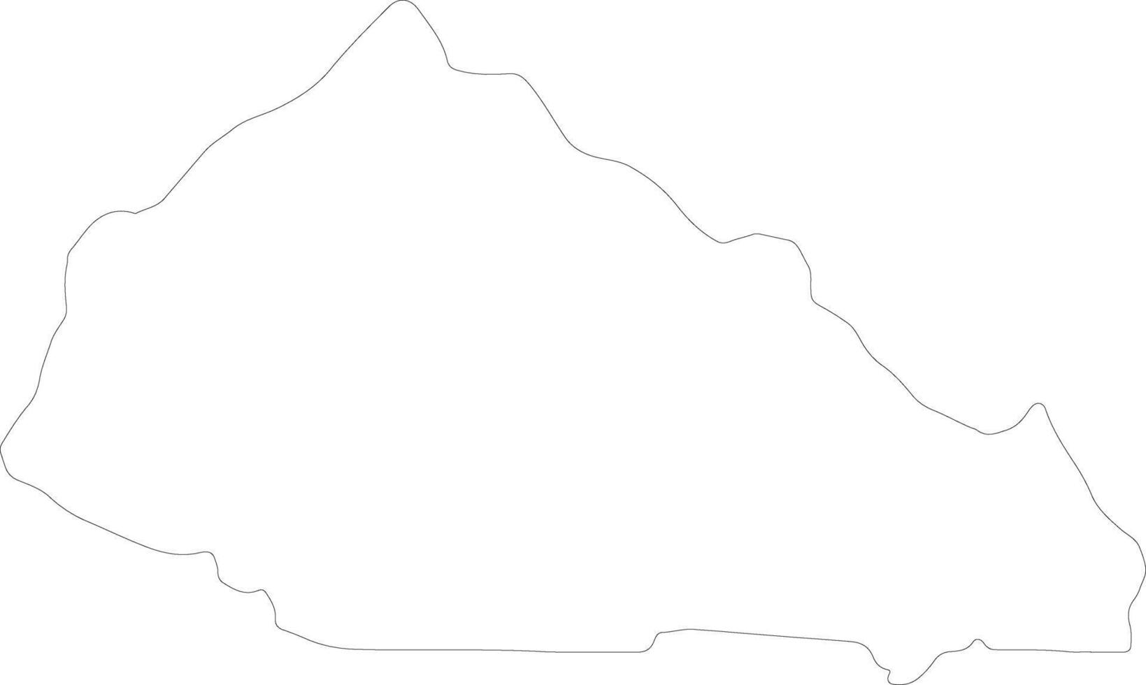 Nahouri Burkina Faso outline map vector